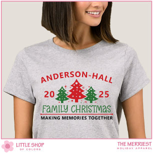T-shirt Arbre de Noël de famille personnalisée