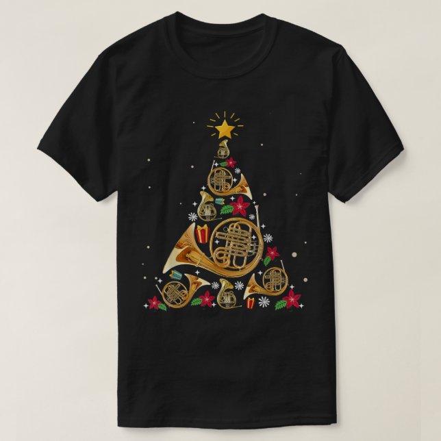 T-shirt Arbre de Noël de la Corne française (Design devant)