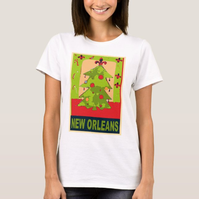T-shirt Arbre de Noël de la Nouvelle-Orléans (Devant)