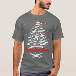 T-shirt Arbre de Noël de l'avion