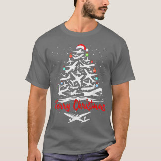 T-shirt Arbre de Noël de l'avion