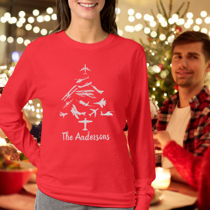 T-shirt Arbre de Noël de l'avion cool, Aviation, Personnal