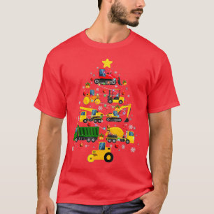 T-shirt Arbre de Noël de l'excavatrice de construction pou