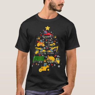 T-shirt Arbre de Noël de l'excavatrice de construction pou