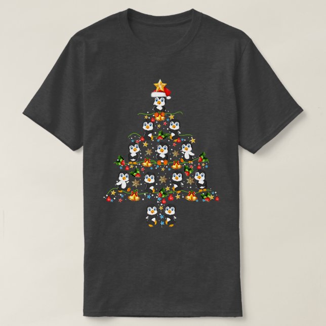 T-shirt Arbre de Noël de pingouin Joyeux Noël Noël Noël No (Design devant)