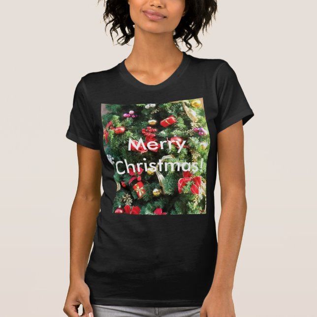 T-shirt Arbre de Noël décoré (Devant)