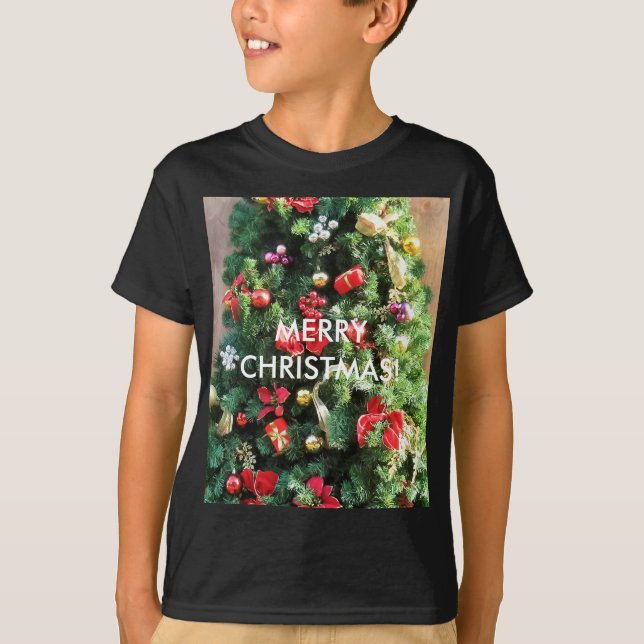 T-shirt Arbre de Noël décoré (Devant)