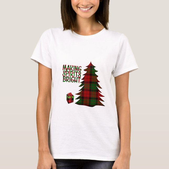 T-shirt Arbre de Noël déposé (Devant)