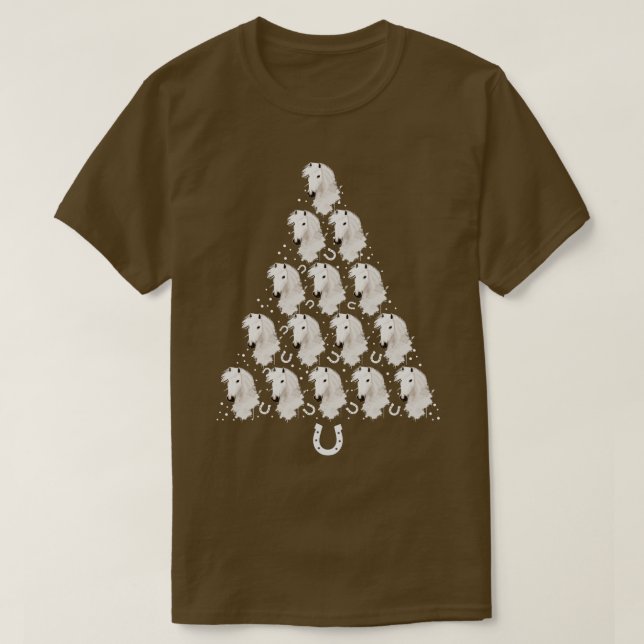T-shirt Arbre de Noël des Chevaux blancs (Design devant)