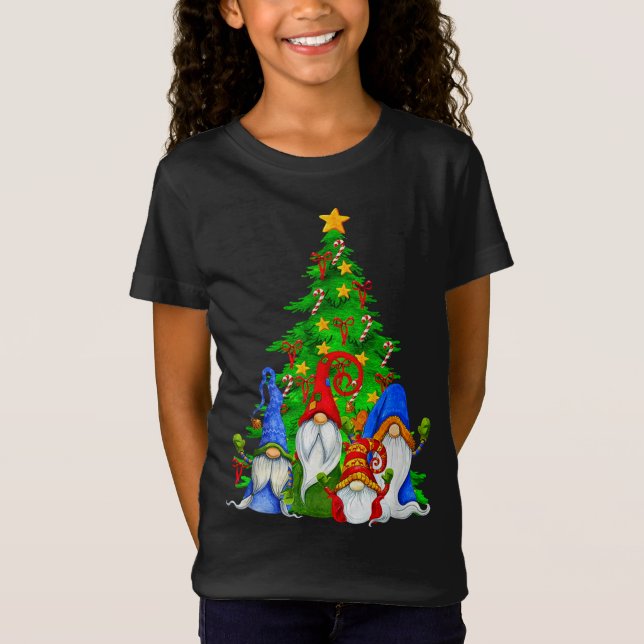 T-Shirt Arbre de Noël des Gnomes, Arbre de Noël des Gnomes (Devant)