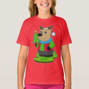 T-shirt Arbre de Noël des rennes