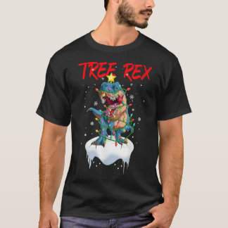 T-shirt Arbre de Noël Dinosaure Fée Lumières Noël Tir