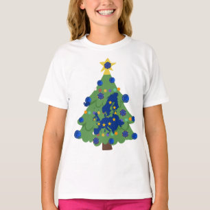 T-shirt Arbre de Noël - Drapeau de l'Union européenne   Eu