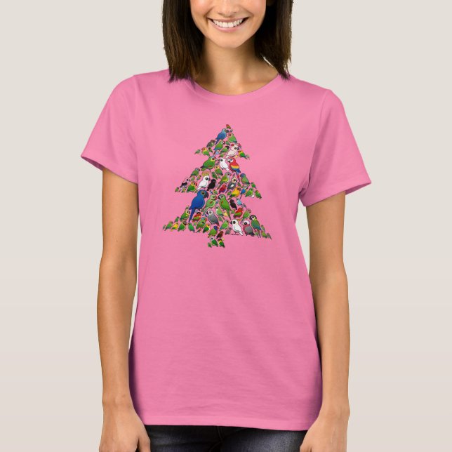T-shirt Arbre de Noël du perroquet (Devant)