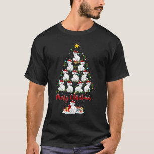 T-shirt Arbre de Noël du renard arctique Lumières Renard a