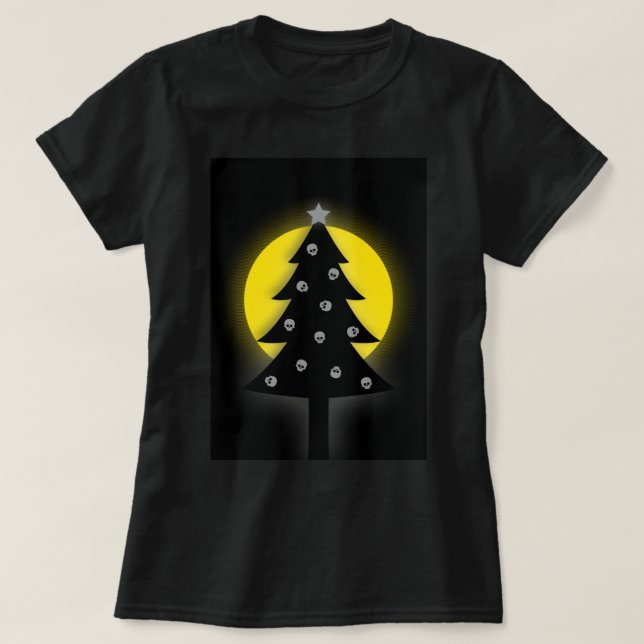 T-shirt Arbre de Noël éffrayant (Design devant)