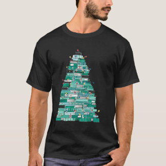 T-shirt Arbre De Noël Et Lumières À Paillettes