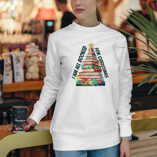 T-shirt Arbre de Noël fait de livres Drôle Citation Enseig