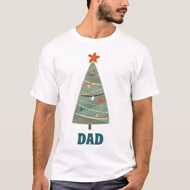 T-shirt Arbre de Noël familial (Devant)