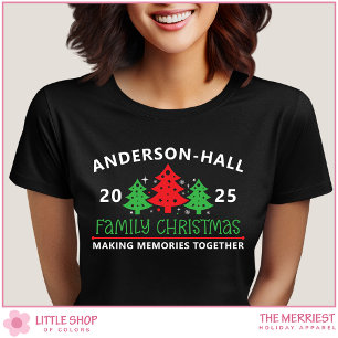 T-shirt Arbre de Noël familial personnalisable