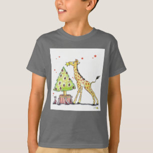 T-shirt Arbre de Noël & girafe - Fête de Noël