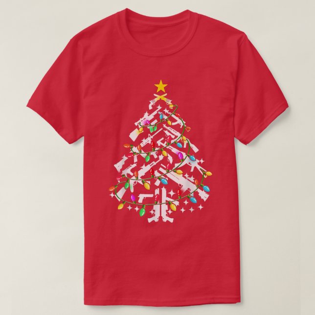 T-shirt Arbre de Noël Gun & Light (Design devant)