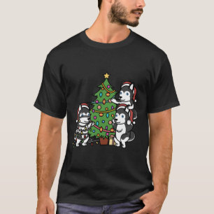 T-shirt Arbre de Noël Husky