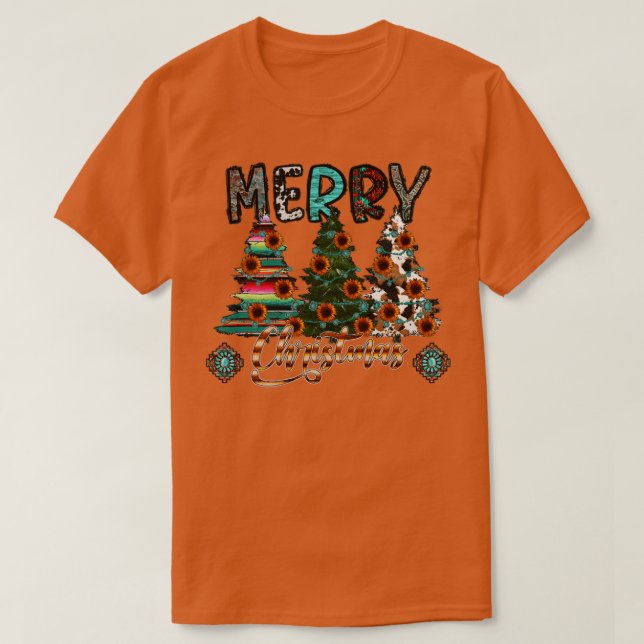 T-shirt Arbre de Noël Joyeux Noël chrétien (Design devant)