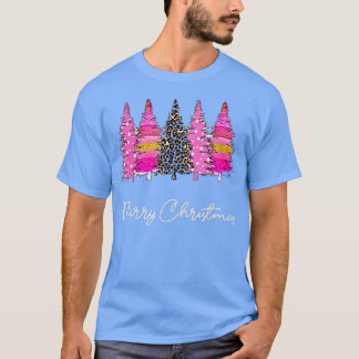 T-shirt Arbre de Noël Joyeux Pins de Noël Bleu