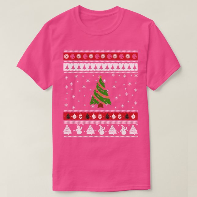 T-shirt Arbre de Noël laid Noël 1 (Design devant)