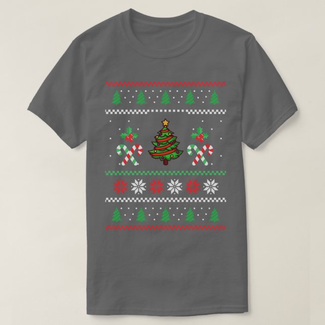 T-shirt Arbre de Noël laid Noël 2 (Design devant)