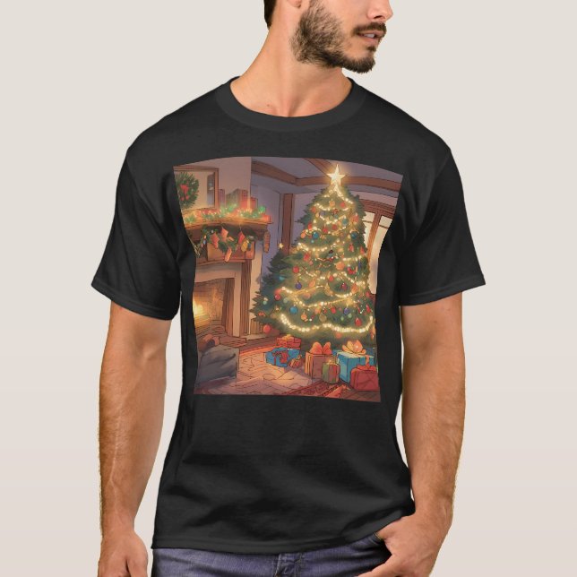 T-shirt Arbre de Noël magique (Devant)