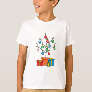 T-shirt Arbre de Noël minimal avec présentation