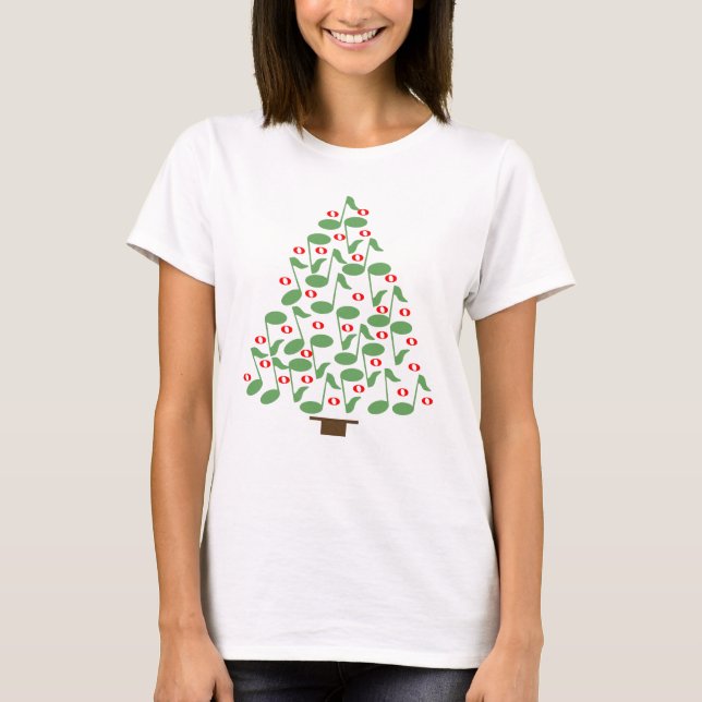 T-shirt Arbre de Noël musical (Devant)