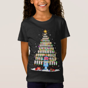 T-Shirt Arbre de Noël Outils Médicales Drôle Infirmière À