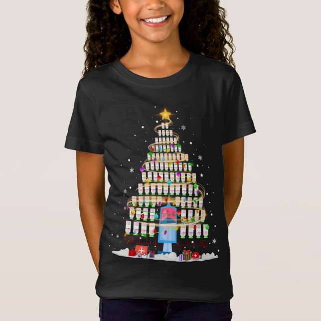 T-Shirt Arbre de Noël Outils Médicales Drôle Infirmière À  (Devant)
