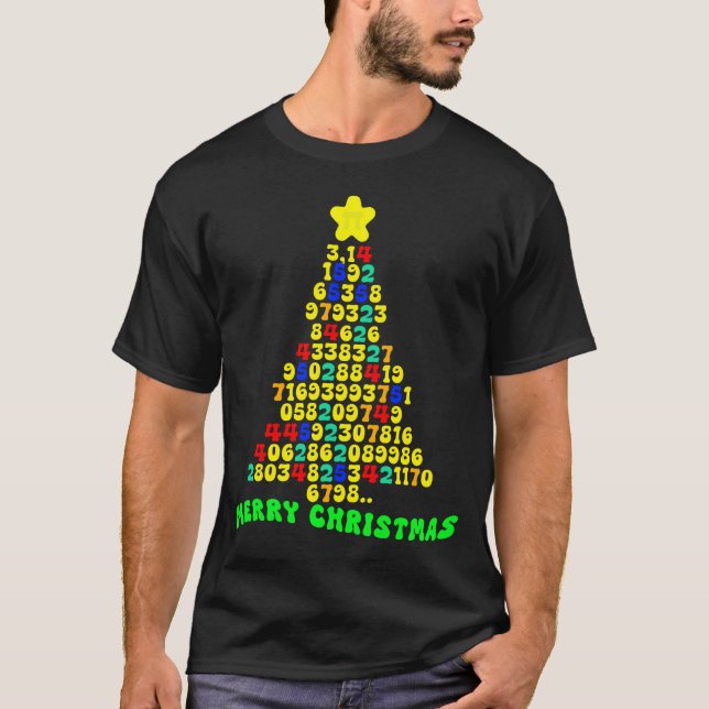 T-shirt Arbre de Noël Pi (Devant)