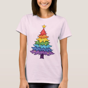 T-shirt Arbre de Noël Rainbow