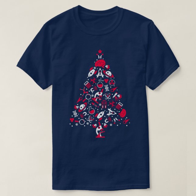 T-shirt Arbre de Noël scientifique (Design devant)