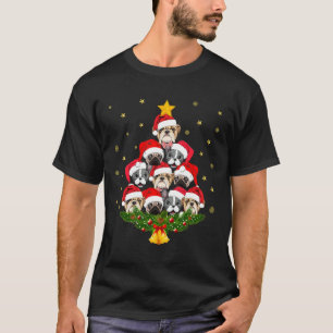 T-shirt Arbre de Noël Teckel anglais Pug