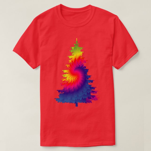 T-shirt Arbre de Noël Tie Dye (Design devant)