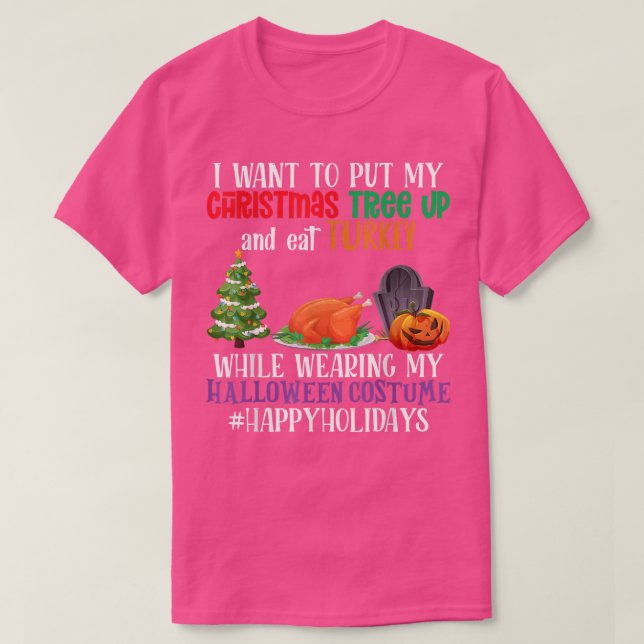 T-shirt Arbre de Noël Turquie, Joyeuses fêtes, Noël L (Design devant)