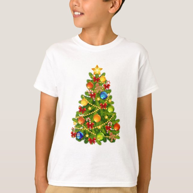 T-shirt Arbre de Noël vert (Devant)