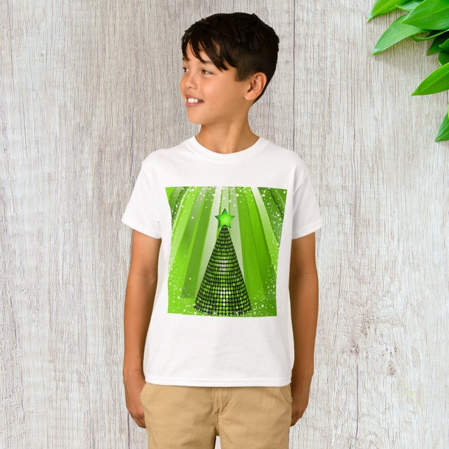 T-shirt Arbre de Noël vert moderne avec étoile (Créateur téléchargé)