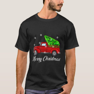 T-shirt Arbre de Noël vintage Arbre Rouge Camion Retro Far