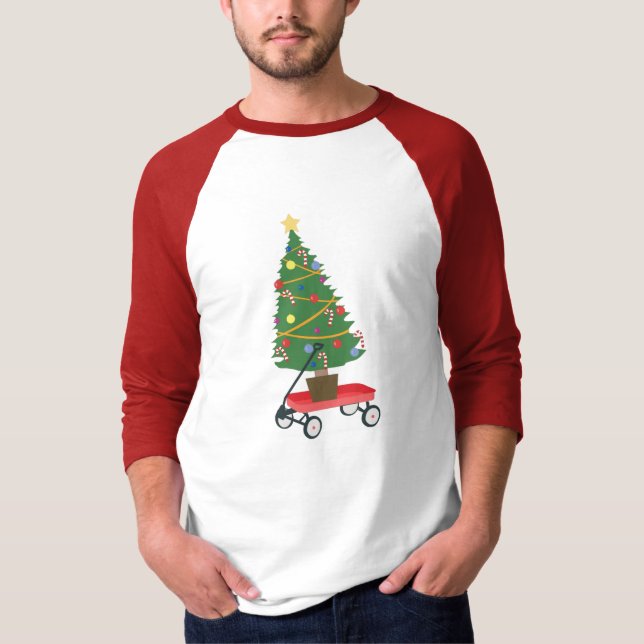T-shirt Arbre de Noël Wagon (Devant)