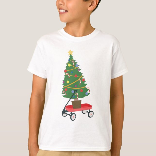 T-shirt Arbre de Noël Wagon (Devant)