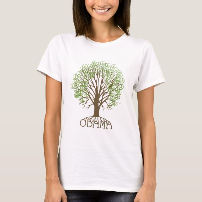 T-shirt Arbre de paix d'Obama (Devant)