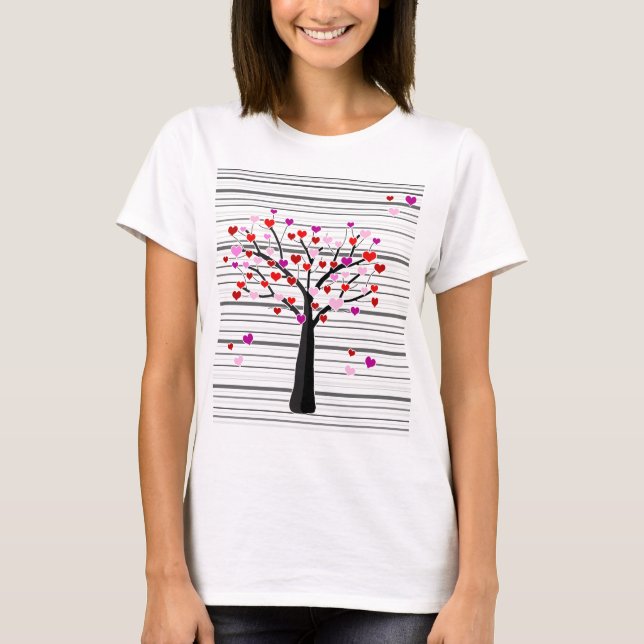 T-shirt Arbre de Saint Valentin (Devant)