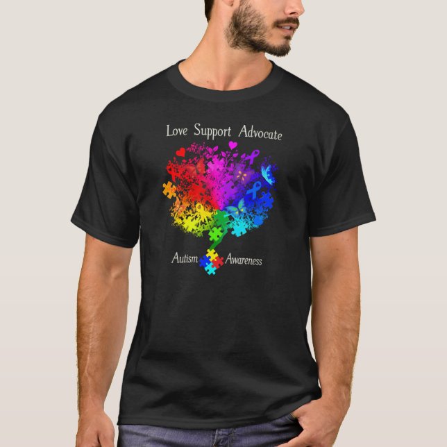 T-shirt Arbre de spectre d'autisme (Devant)